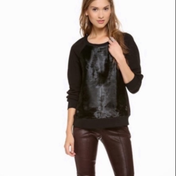 Rachel Zoe Calf Hair Pullover Sweatshirt - Picture 3 of 6